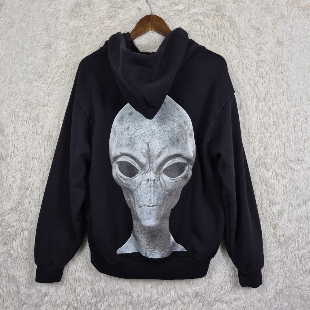 J Balvin Balvin Alien Society Coachella‎ 2024 Black Hoodie Mens Small